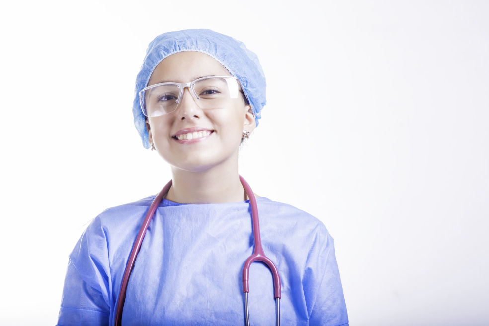 nurse smiling